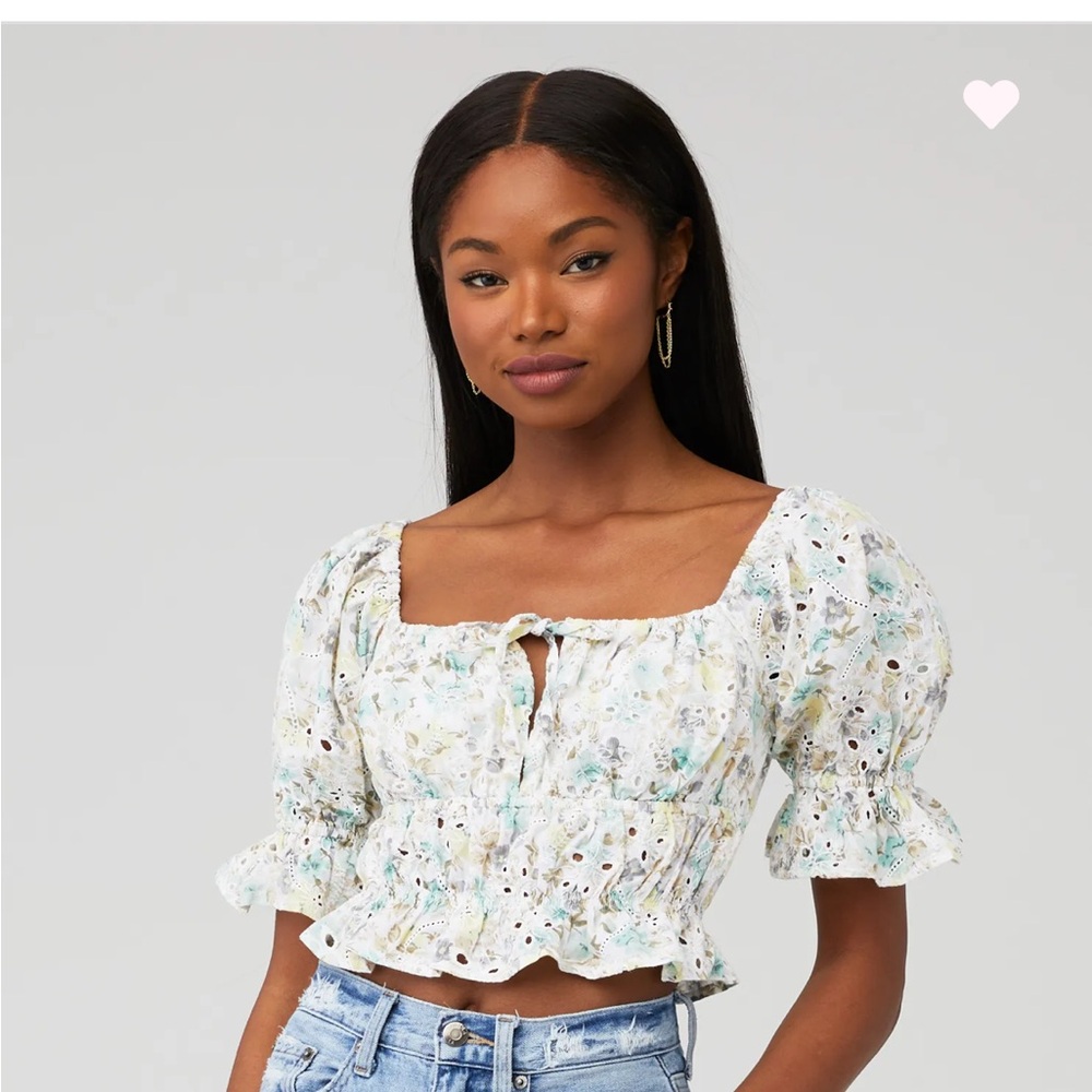 Mink Pink Puff Sleeve Top
